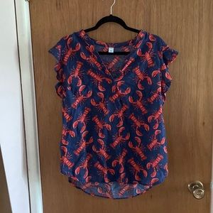 Old Navy Lobster Linen Top